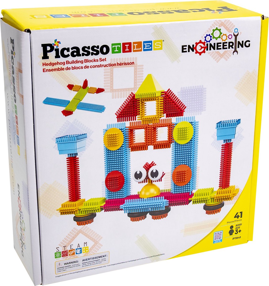 Picassotiles Tactic Picasso Tiles – Konstruktionsspielzeug – Igel-Bausteine – Konstruktionsspielzeug – Stielspielzeug – kreatives Bauspielzeug – 41 Teile – ab 3 Jahren
