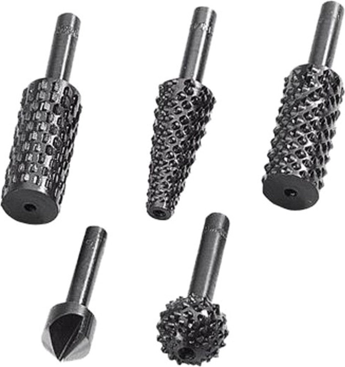 Wolfcraft - Raspelset 5-teilig - Senkbohrer - Frässet - Holzfräser - 2540000