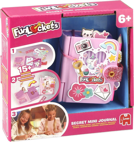 Funlockets Jumbo – geheimes Mini-Tagebuch – Tagebuch für Mädchen ab 6 Jahren – mit mehr als 15 Überraschungen