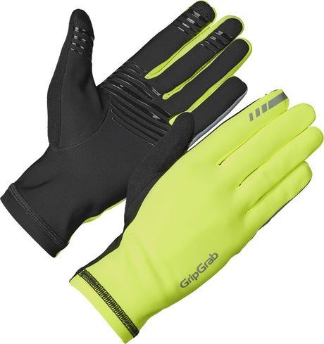 Gripgrab - Isolator 2 Hi-Vis Frühling Herbst Fahrradhandschuhe Langfinger Thermo ohne Polsterung - gelbe Hi-Vis - Unisex - Größe XXL