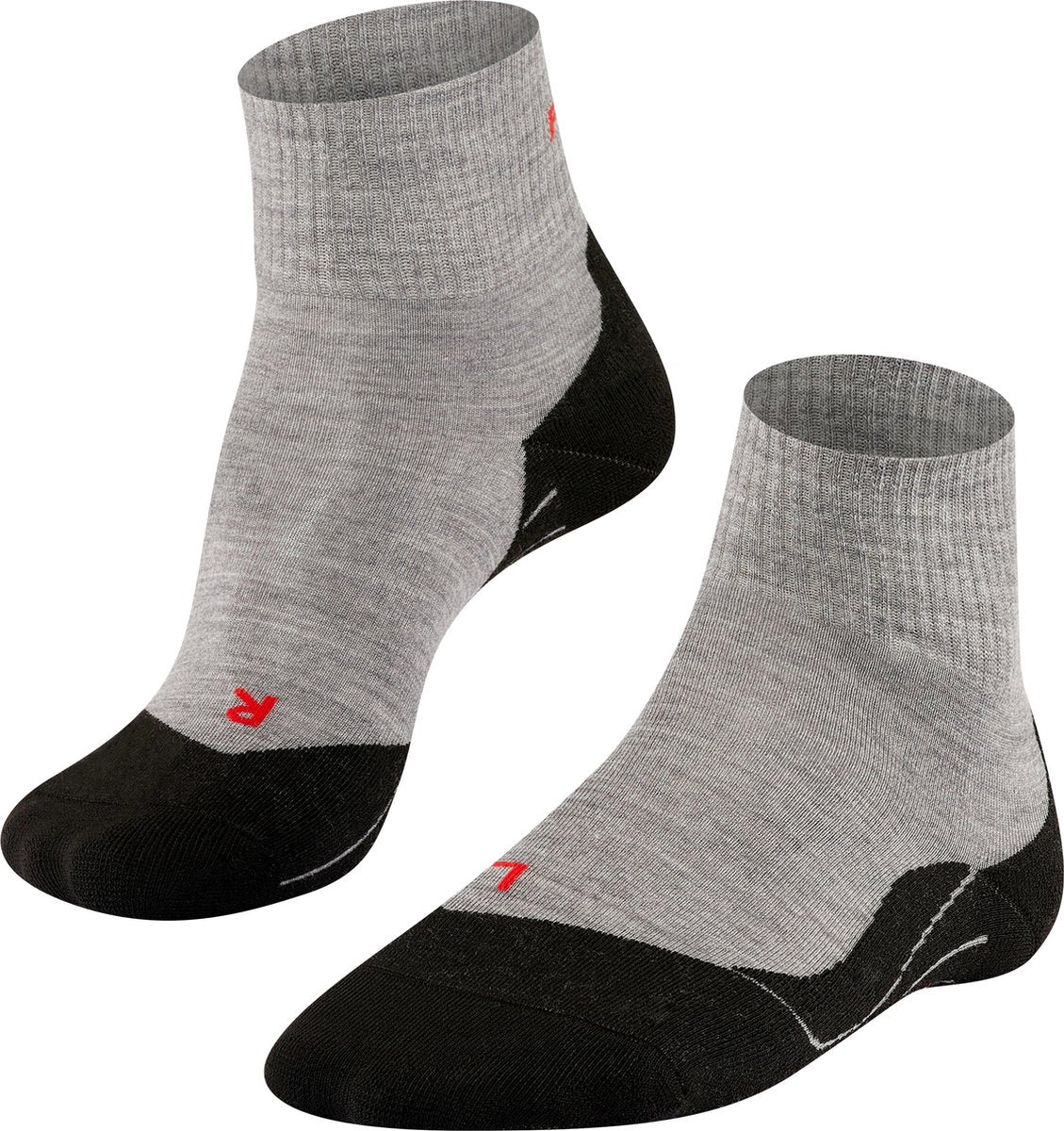 Falke TK5 kurze Anti-Blasen-Wandersocken aus dünnem Woll-Funktionsmaterial Herren grau - Größe 42-43