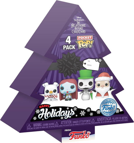 Funko-Pop! Disney NBX – Pocket Pop 4er-Pack – Tree Holiday Christmas Exclusive