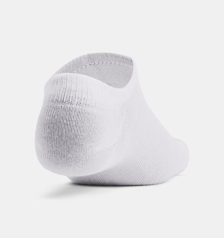 Under Armour UA Essential No Show 6er-Pack Unisex-Sportsocken – Weiß – Grau