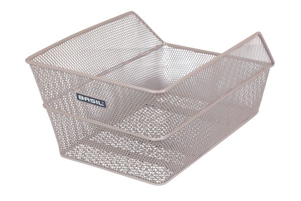 Basil Bicycle Basket Cento Basket 24 X 38,5 x 11 cm - Metallico nudo