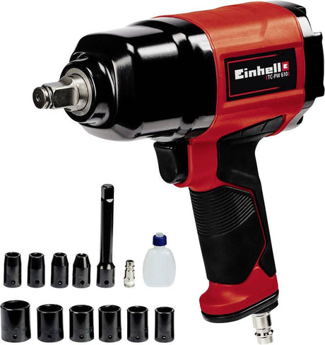 Einhell Druckluft-Schlagschrauber TC-PW 610 - 610 Nm - inkl. 10 socket wrenches and 1x 125 mm extension