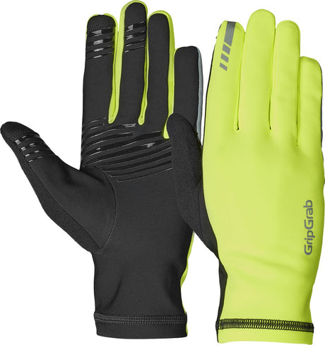 Gripgrab – Isolator 2 Hi-Vis Frühling Herbst Fahrradhandschuhe Langfinger Thermo ohne Polsterung – gelbe Hi-Vis – Unisex – Größe L