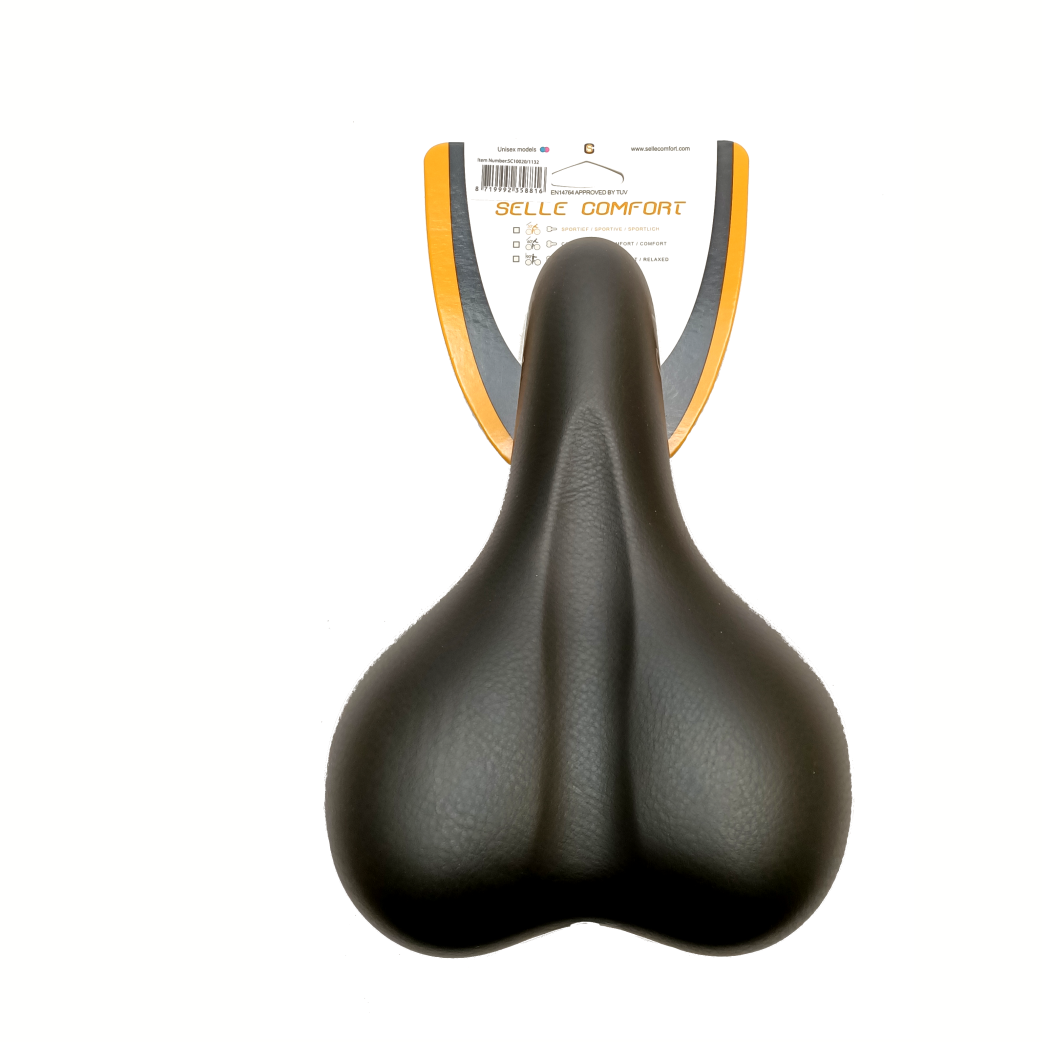 Selle Komfort Sattel schwarzes Gel ohne Schlinge
