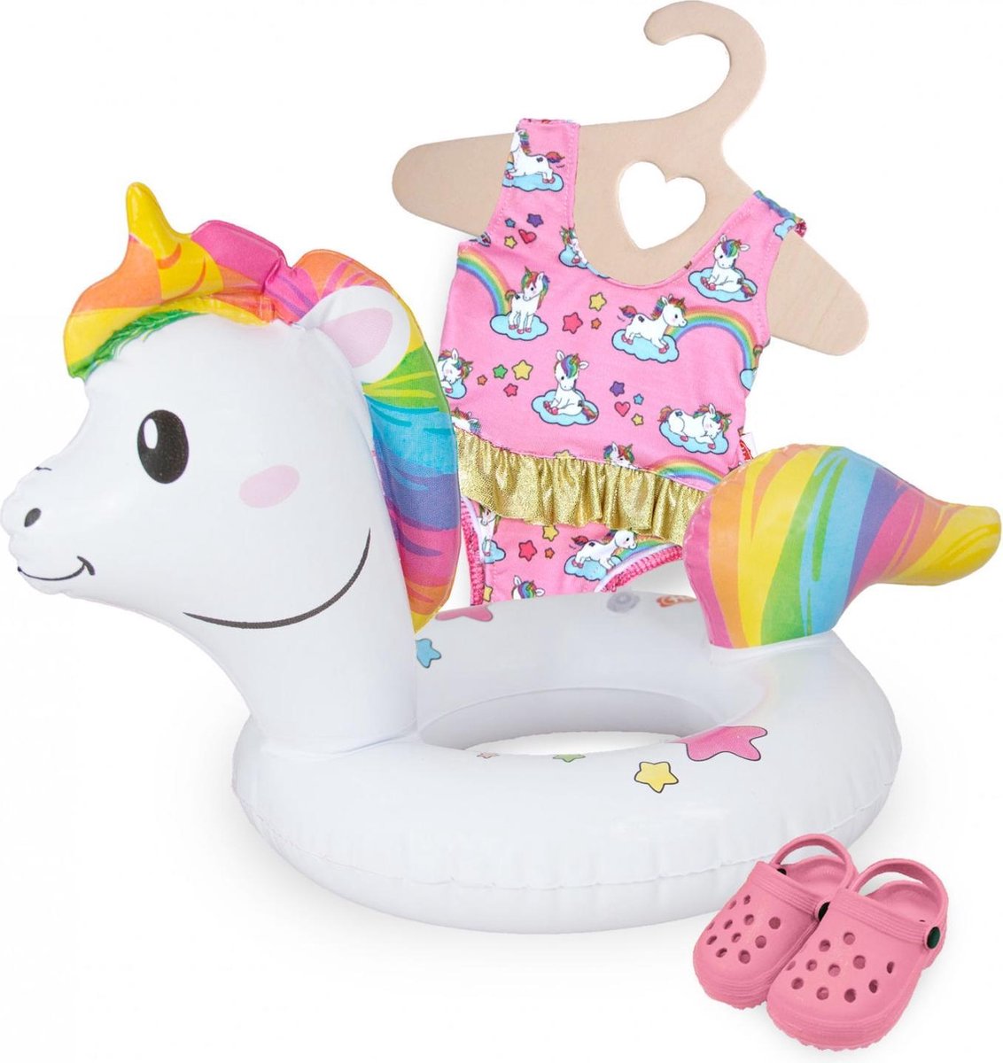 Heless Puppen Schwimmring Einhorn, 28-35 cm