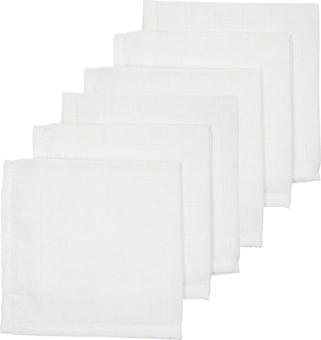 Meyco Baby Uni Gesichtstücher – 6er-Pack – hydrophil – weiß – 30 x 30 cm
