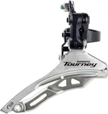 Shimano Umwerfer Tourney FD-TY300 3x6 7 Gänge – Down Swing – Down Pull – hohe Klemmung 34,9 mm – 42 Zähne – (66–69°)
