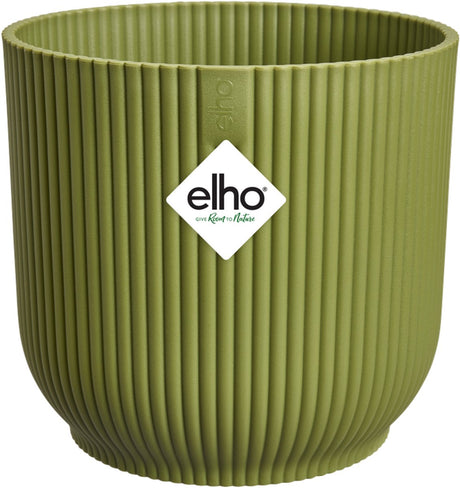 Elho vibes fold rond 18 - bloempot voor binnen - 100% gerecycled plastic - ø 18.4 x h 16.8 cm - varengroen