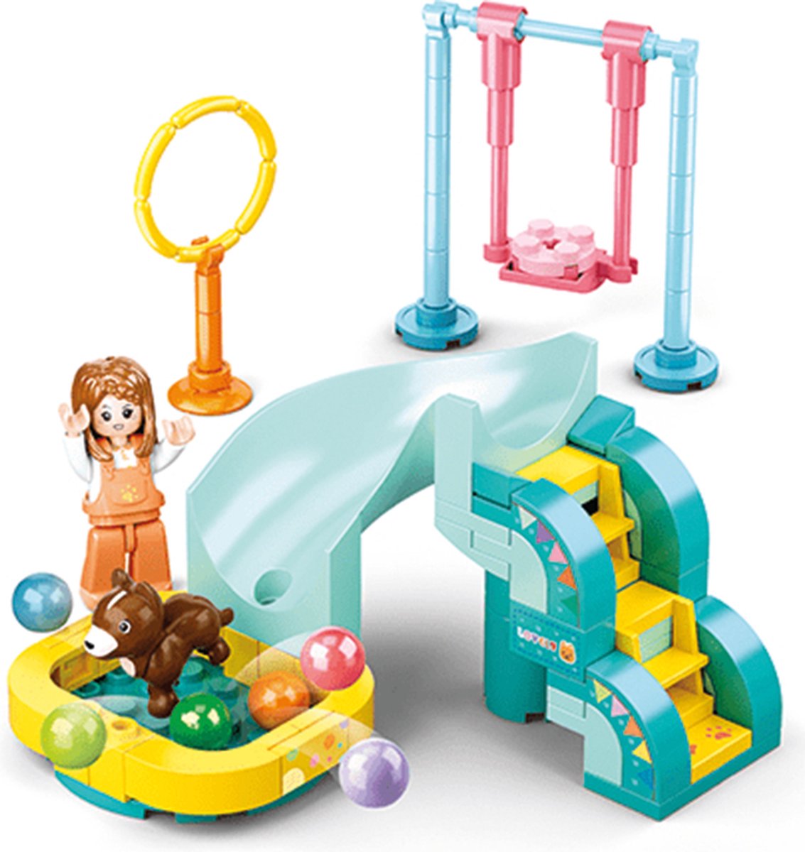 Sluban-Mädchen-Traum-Hundespielplatz (m38-b0970e)