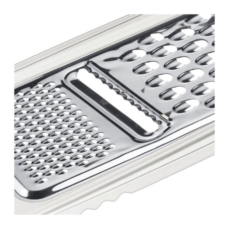 Westmark Universalreibe 3-in-1 mit Griff 33x12,5cm. Kunststoff mit Edelstahl.