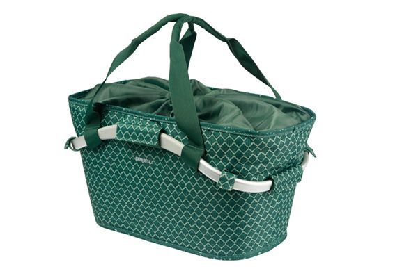 Basil Bicycle basket Flair Carry All Rear Basket With Mik Fixing 38 x 21 x 27 Cm - Green