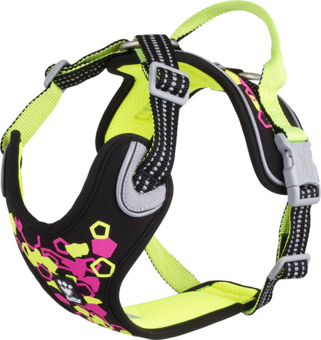Hurtta Weekend Warrior Harness – Hundegeschirr – Neon-Lakritze – Brustumfang: 60–80 cm