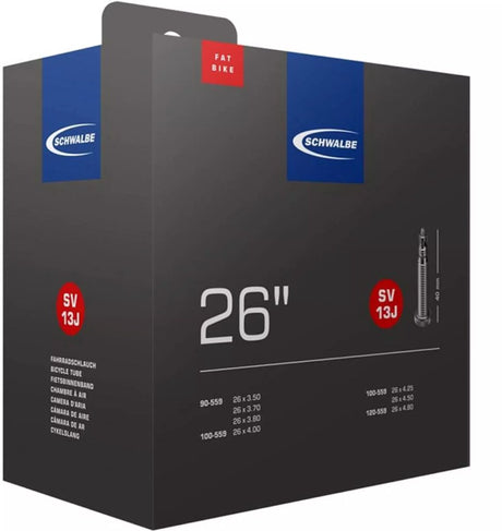 Schwalbe Innenrohr SV13J, Fatbike 26 x 3,50-4,80. Etro 90 120-559, Ventil: Sclaverand French 40 mm