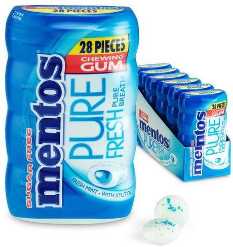 Mentos Kaugummi pure fresh freshmint – Kaugummi – zuckerfrei – 6x28 Stück