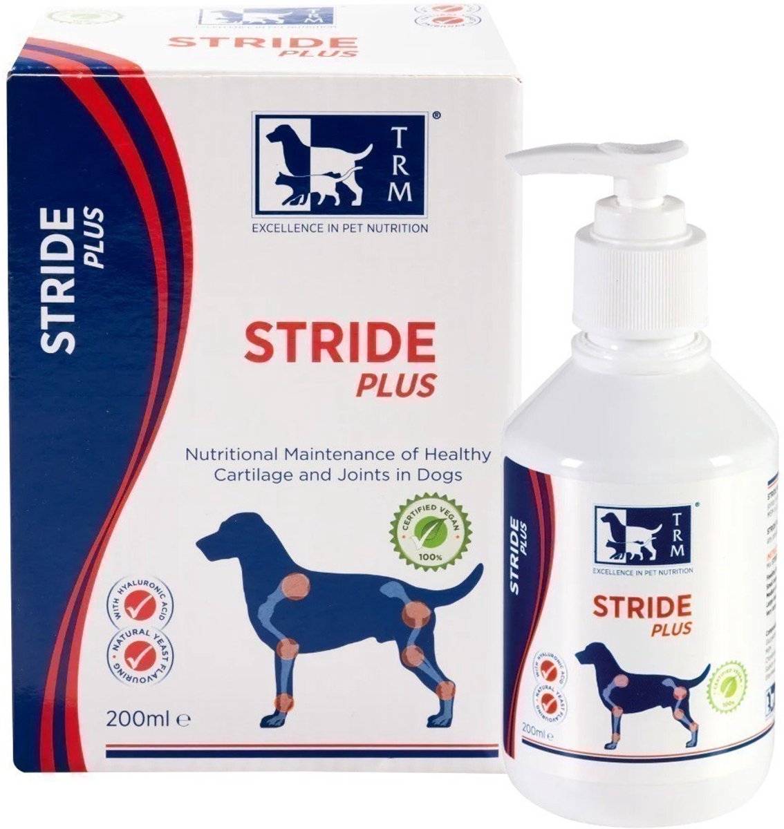 Trm Stride Plus – Nahrungsergänzungsmittel für Hunde – Gelenke – Glucosamin – 200 ml