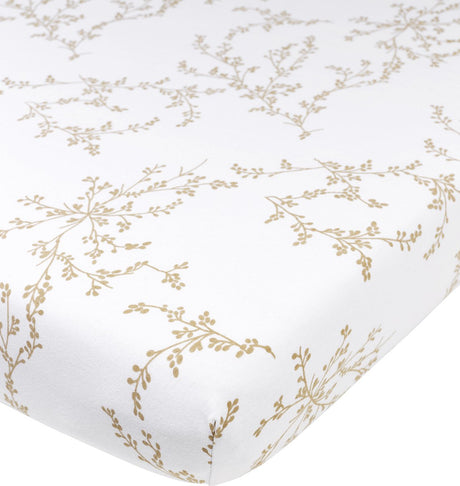 Meyco baby branches hoeslaken ledikant - sand - 60x120cm