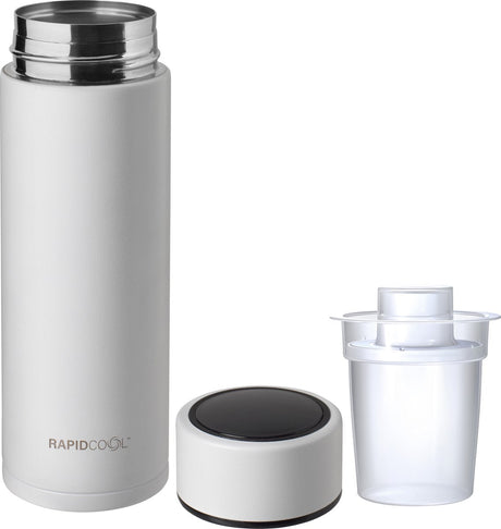 Nûby – rapidcool™ – machen Sie die perfekte Flaschenernährung für Ihr Baby – Flaschenkühler – inklusive Milchpulverspender und digitalem Deckel – weiß