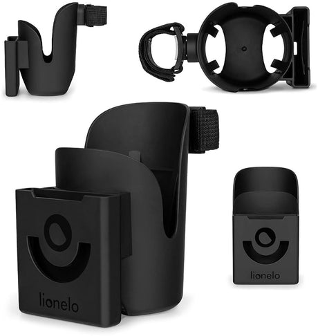 Lionelo ove – Getränkehalter und Telefonhalter – Getränkehalter, Flaschenhalter – Zubehör, Smartphone-Halterung – universell – passend für die meisten Flaschen und Smartphones – 360°-Montagesystem