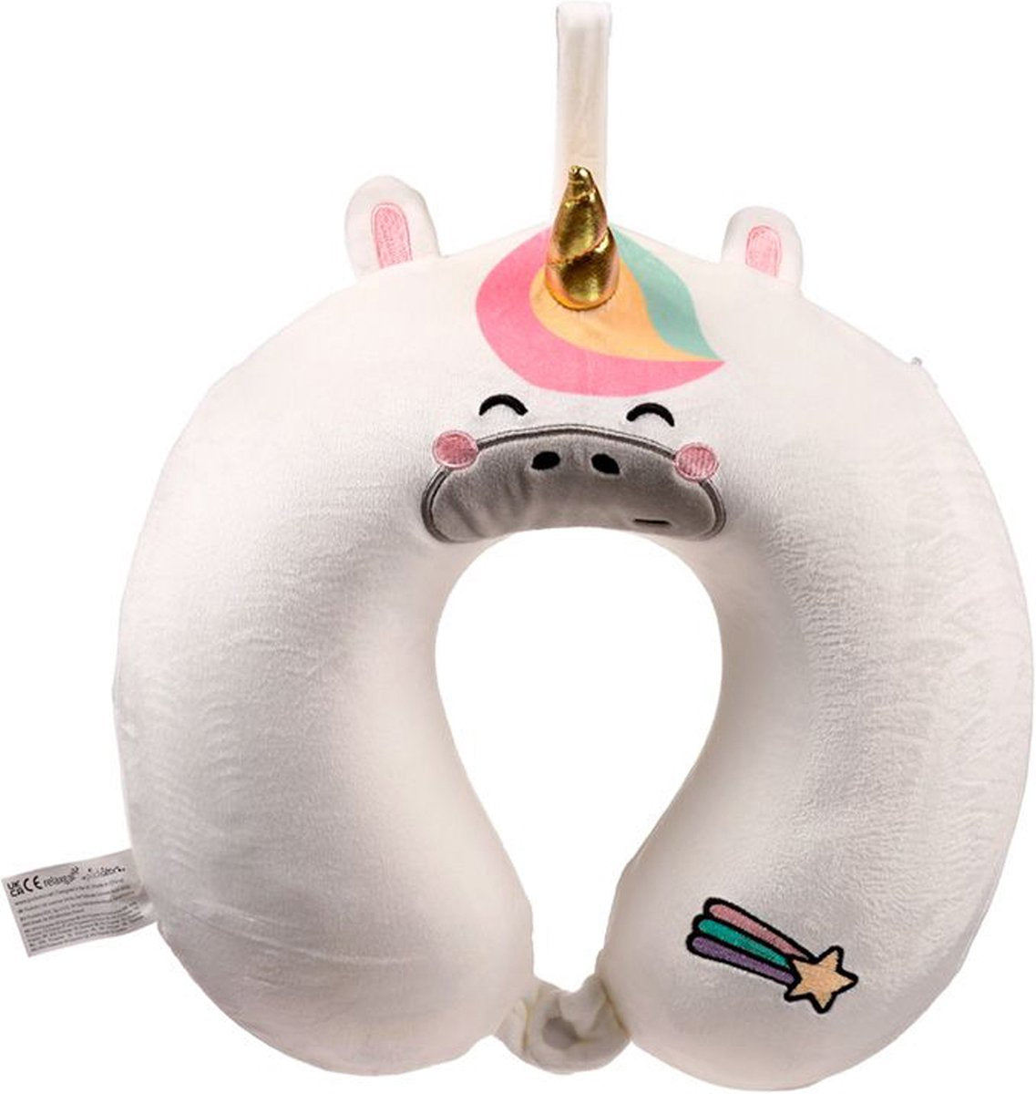 Relaxeazzz Einhorn Adoracorns Plüsch-Nackenkissen aus Memory-Schaum