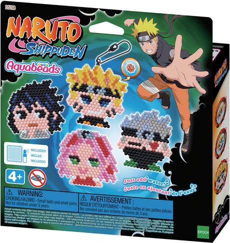 Aquabeads Naruto-Schlüsselanhänger-Bastelset – Perlen, die mit Wasser zusammenkleben