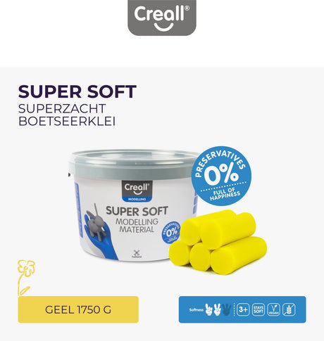 Creall Supersoft Clay Gelb, 1750gr.