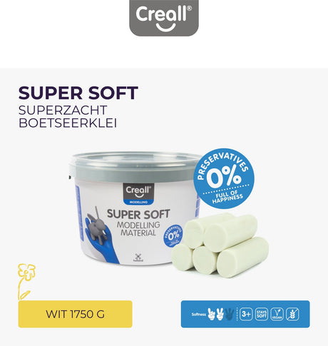 Creall superweicher Ton weiß, 1750gr.