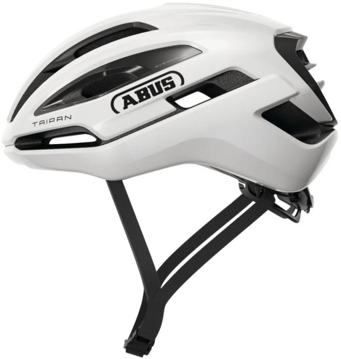 Abus Fahrradhelm Taipan glänzend weiß L - 57-61 cm - weiß - für den Einsatz auf Gravelbikes geeignet - 295 g