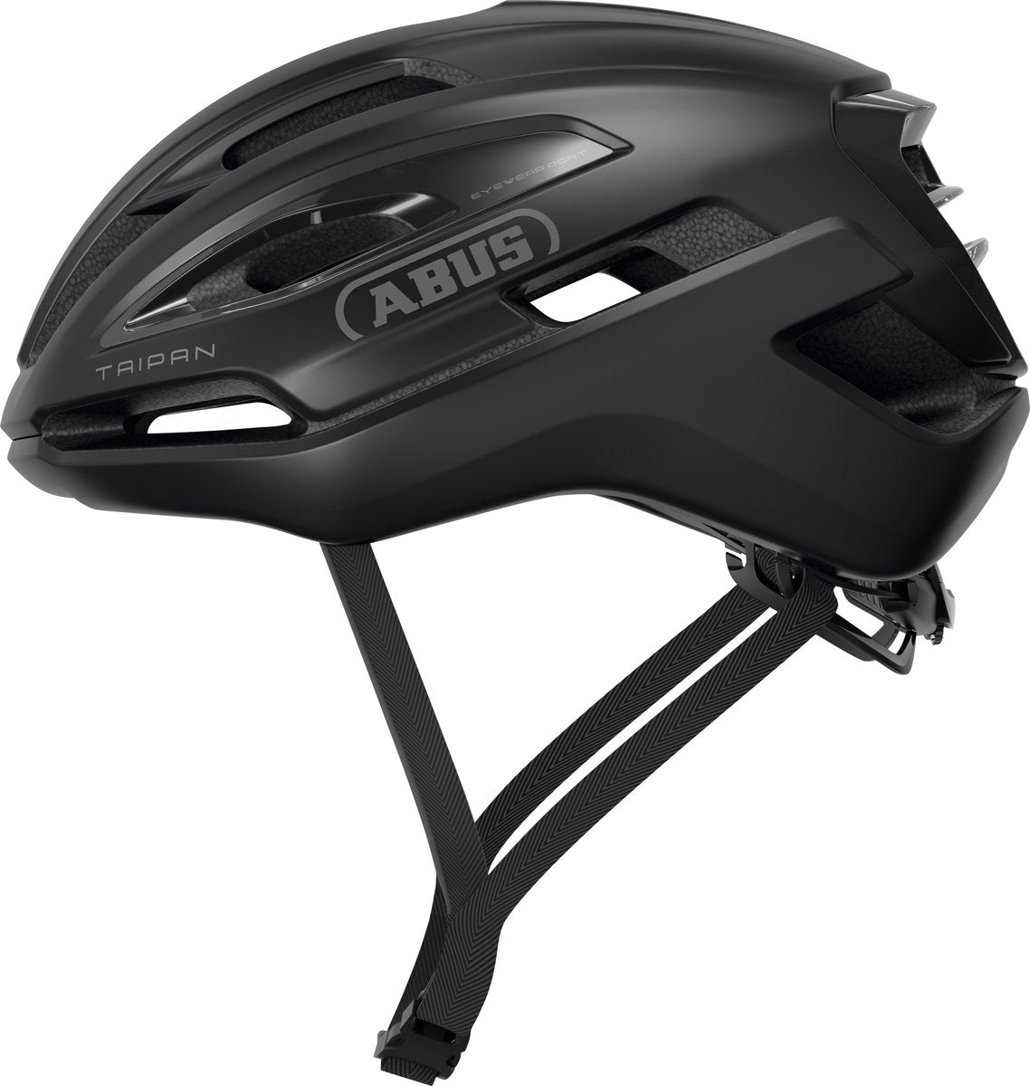 Abus Fahrradhelm Taipan Velvet Black L - 57-61 cm - Schwarz - für den Einsatz auf Gravelbikes geeignet - 295 g