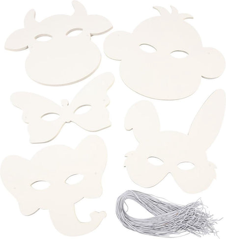 Kreativunternehmen https: www.cchobby.nl Tiermasken-h-13-24-cm-w-20-28-cm-230-gr-white-100-piece-1-box