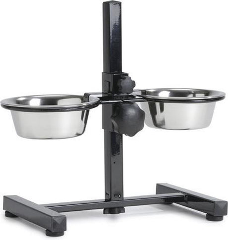 Beeztees standaard - dinerset hond - zwart - 16 cm