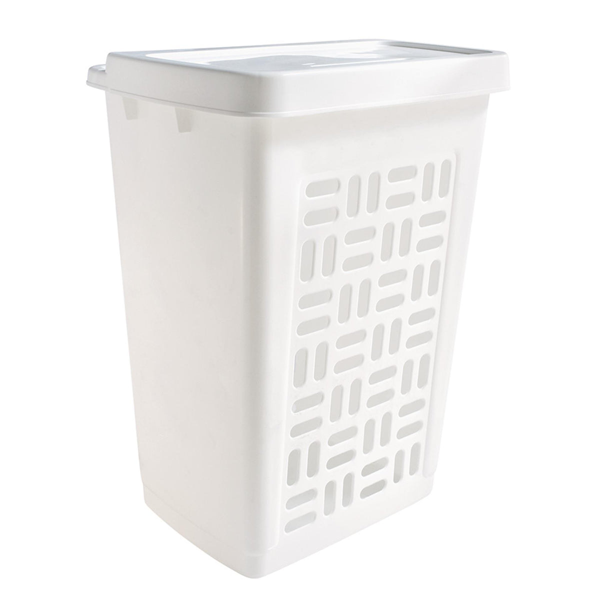 Sunware Basic Wäschebox 60 Liter aus weißem Kunststoff 44,5x33x60cm