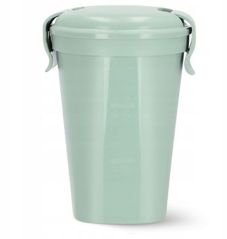 Curver Joghurtbecher Smart to go – Müslibecher – 0,6l – grün – 100 % auslaufsicher – mikrowellengeeignet