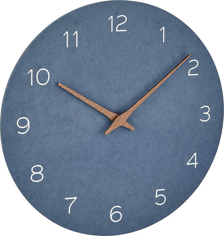 Tfa dostmann 60.3054.06 - wandklok - analoog - rustig loopwerk - houtlook - hout - mdf - duif blauw - bruin - 30 cm ø