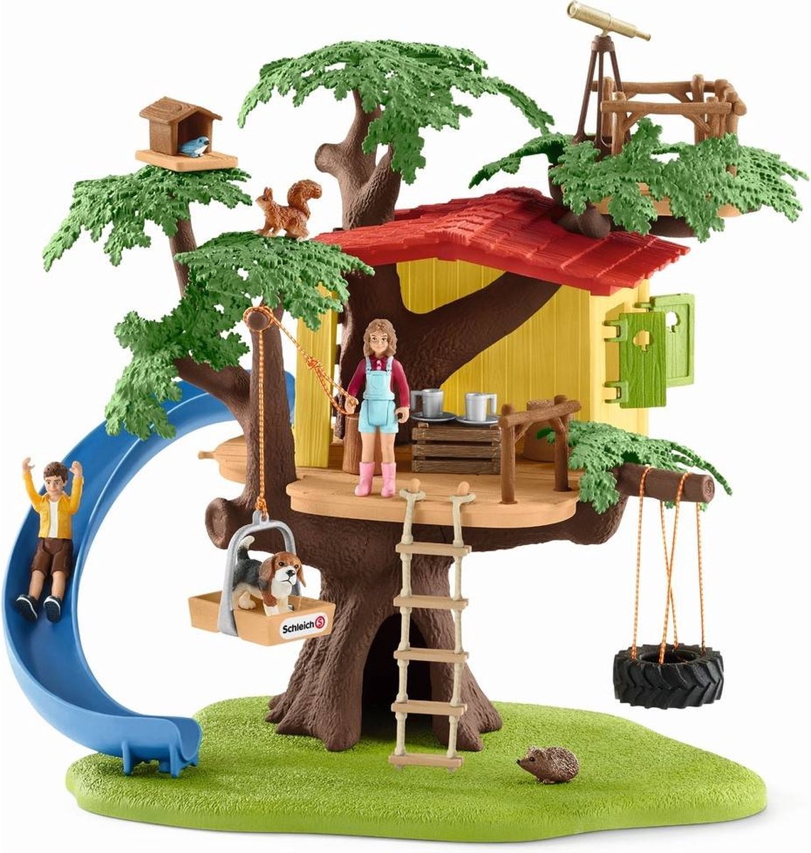 Schleich Bauernhofwelt – Abenteuerliches Baumhaus – Figurenset – Kinderspielzeug für Jungen und Mädchen – 3 bis 8 Jahre – 28 Teile