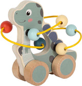 Kleiner Fuß - Holzschiebefigur Motorspirale Dino