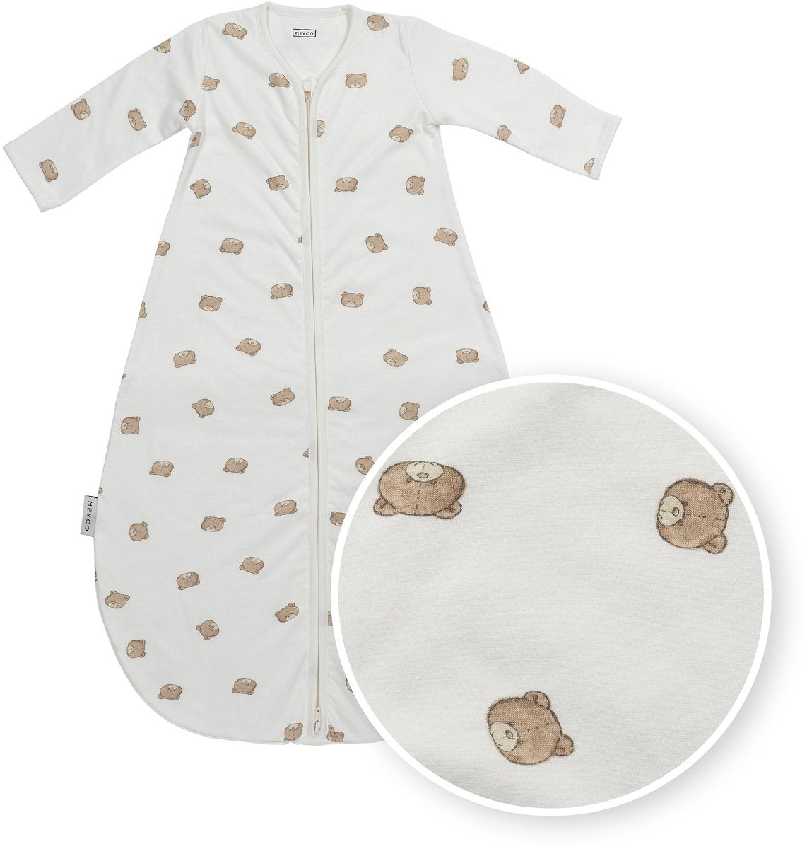 Meyco Baby Bear Babyschlafsack rund – mehrfarbig – 90 cm – 1,0 Tog