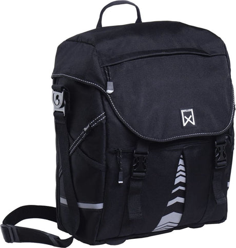 Willex Pannier XL 1200 – einzelne Fahrradtasche – 25 Liter – schwarz