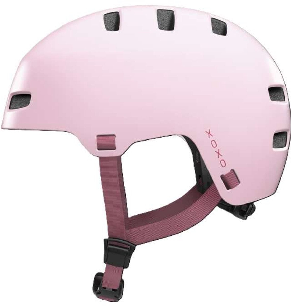 Abus Fahrradhelm Xoxo Strawberry Rose L – 57-61 cm – Pink – geeignet für den Einsatz auf Elektrofahrrädern – City-Fahrrädern – 440 g