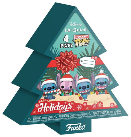 Lilo Stitch Tree Box Taschenpuppe! (4er-Set) Unisex-Funko Pocket Pop! - neutral - Standard