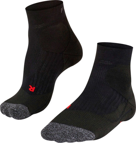 Falke te2 kurze Anti-Blasen-Tennissocken aus Baumwoll-Funktionsmaterial Herren Schwarz – Größe 44-45