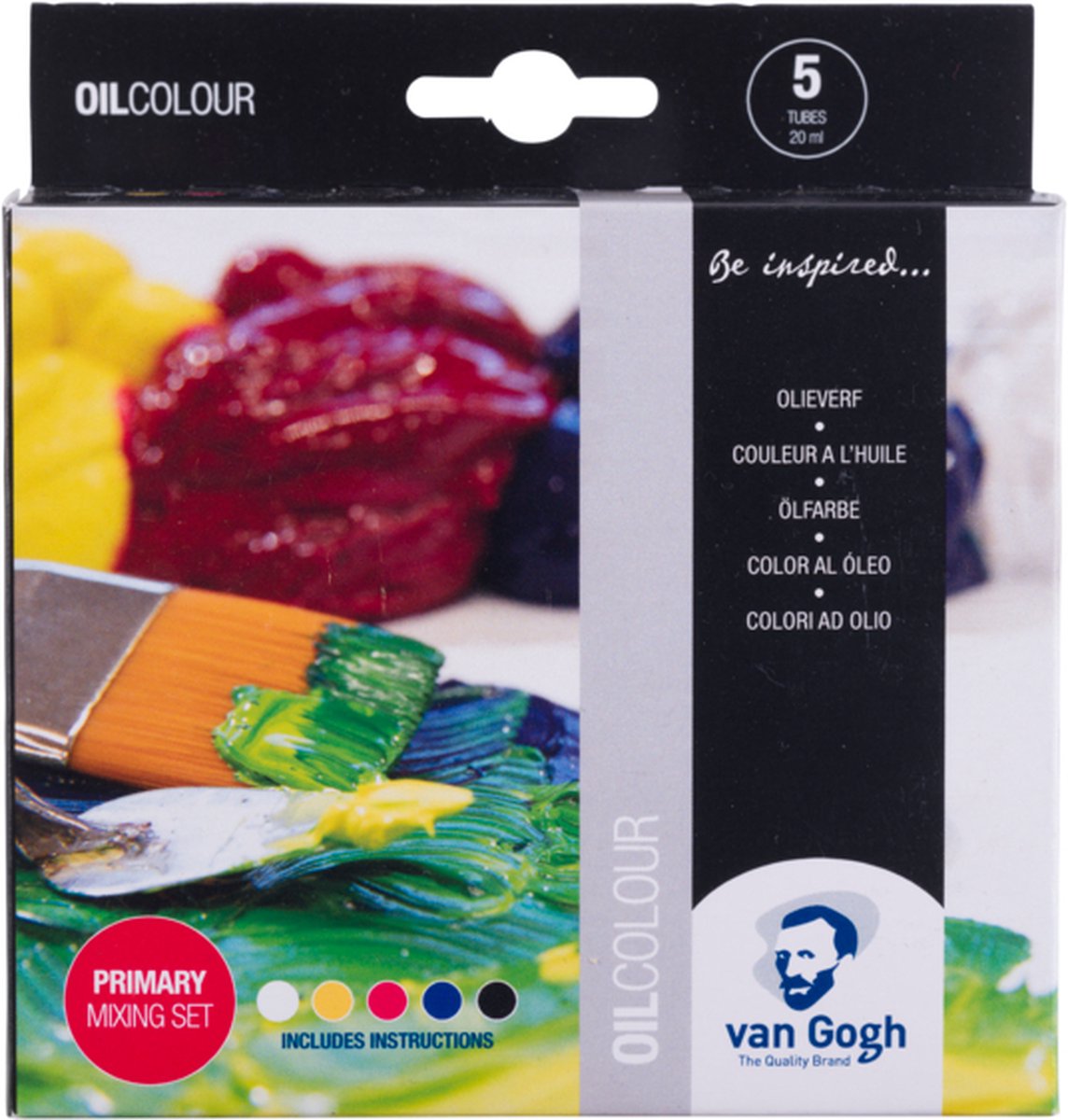 Bruynzeel Van Gogh Ölfarben-Primärmischset, 5 x 40 ml