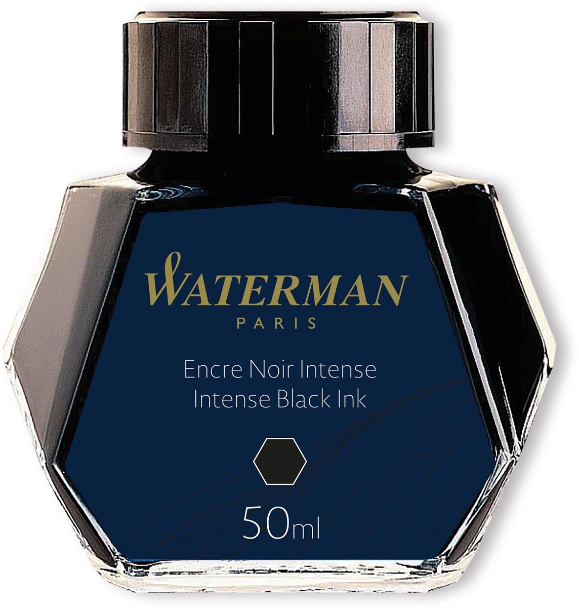 Waterman - Füllfederhaltertinte | intensives Schwarz | 50 ml Tintenflasche