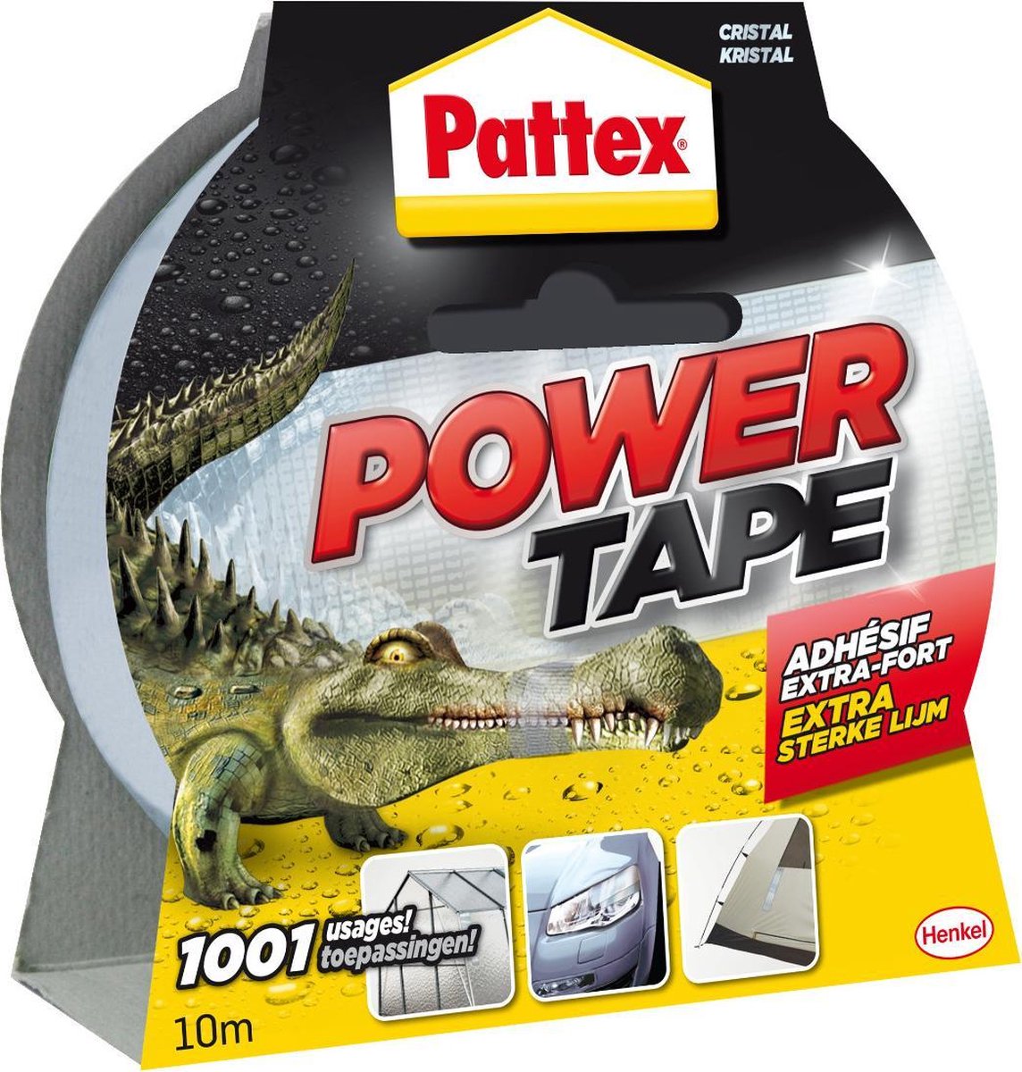 Pattex power tape 10 m transparant | ducttape waterdicht | extreem sterk premium grip.
