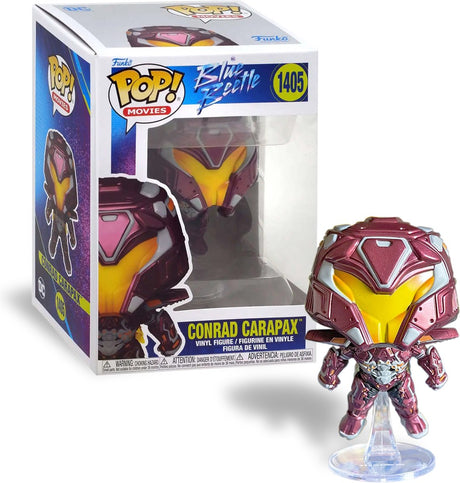 DC Comics Funko Blue Beetle – Pop! Filme Conrad Carapax 9 cm Sammlerfigur – Mehrfarben