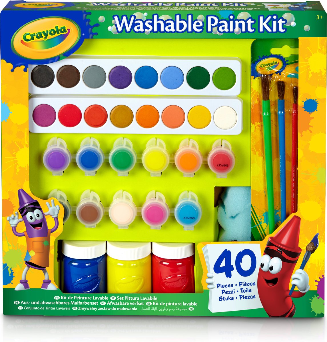 Crayola - hobbypakket - set wasbare verf - 40 stuks voor kinderen