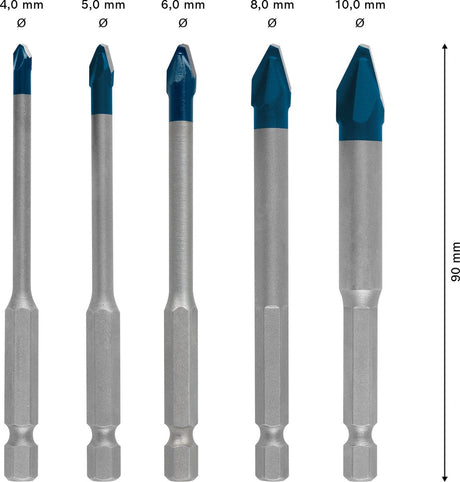 Bosch Zubehör Bosch Expert Fliesenbohrer-Set 5-teiliges Zubehörset: Durchmesser mm: 6,0