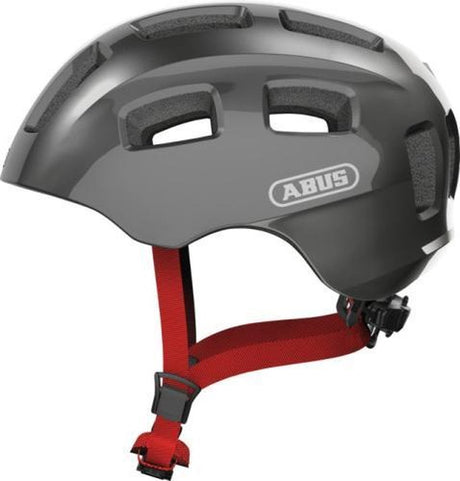 Abus Fahrradhelm Youn-i 2.0 Sparkling Titan S – 48–54 cm – Silber – geeignet für den Einsatz an Elektrofahrrädern – City-Fahrrädern – 240 g